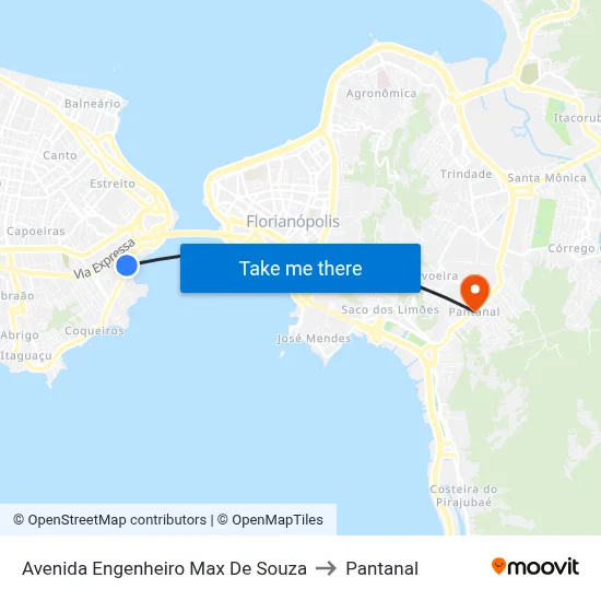 Avenida Engenheiro Max De Souza to Pantanal map