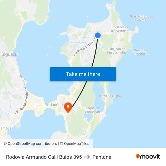 Rodovia Armando Calil Bulos 395 to Pantanal map