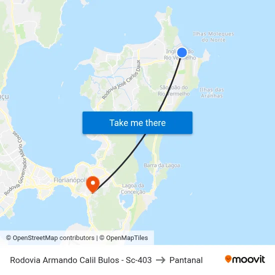 Rodovia Armando Calil Bulos - Sc-403 to Pantanal map