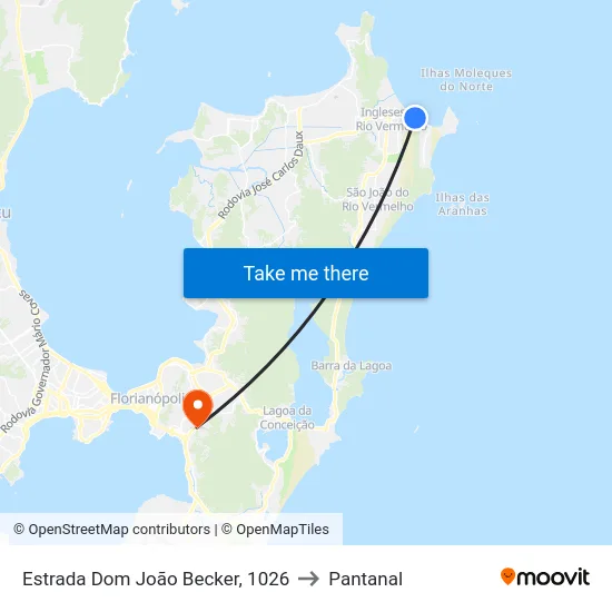 Estrada Dom João Becker, 1026 to Pantanal map