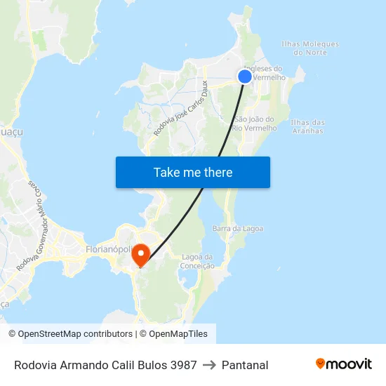 Rodovia Armando Calil Bulos 3987 to Pantanal map