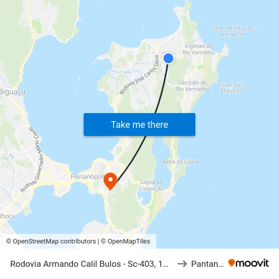 Rodovia Armando Calil Bulos - Sc-403, 1194 to Pantanal map