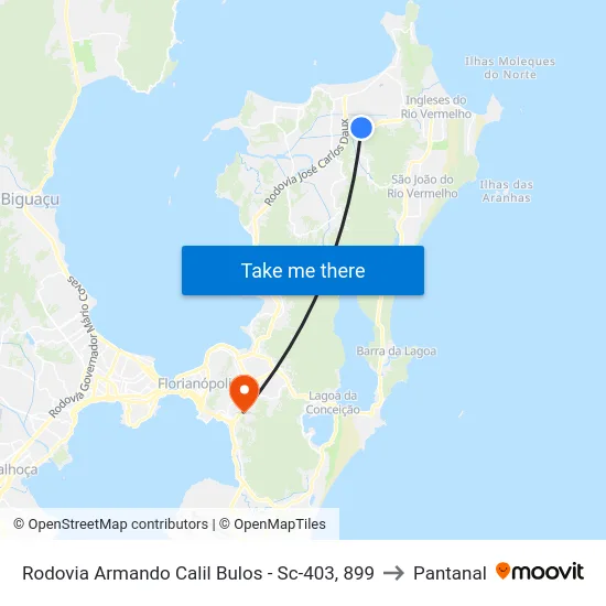 Rodovia Armando Calil Bulos - Sc-403, 899 to Pantanal map