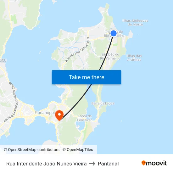 Rua Intendente João Nunes Vieira to Pantanal map