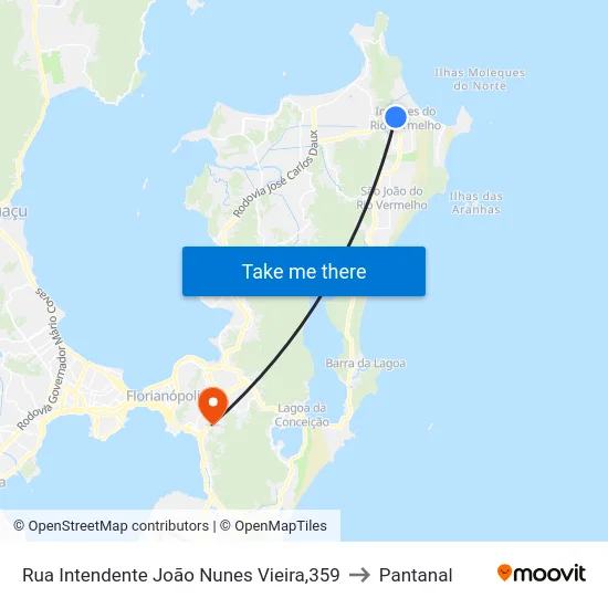 Rua Intendente João Nunes Vieira,359 to Pantanal map