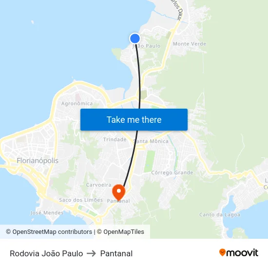 Rodovia João Paulo to Pantanal map