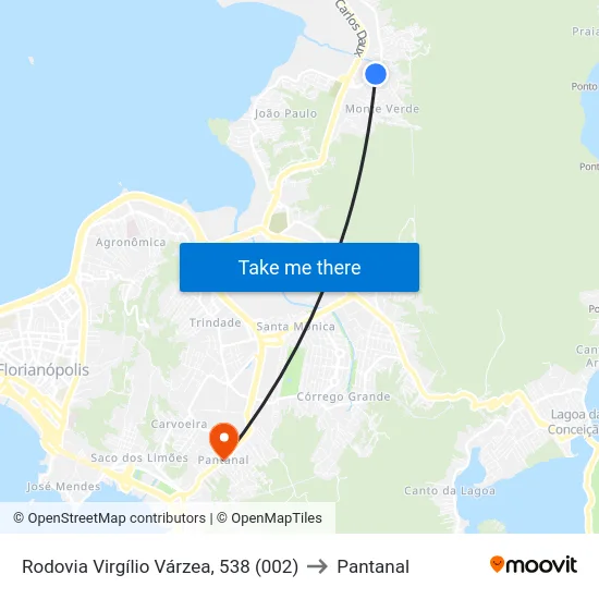 Rodovia Virgílio Várzea, 538 (002) to Pantanal map