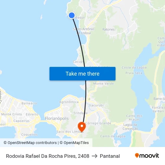 Rodovia Rafael Da Rocha Pires, 2408 to Pantanal map