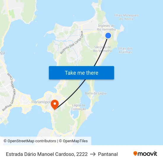 Estrada Dário Manoel Cardoso, 2222 to Pantanal map