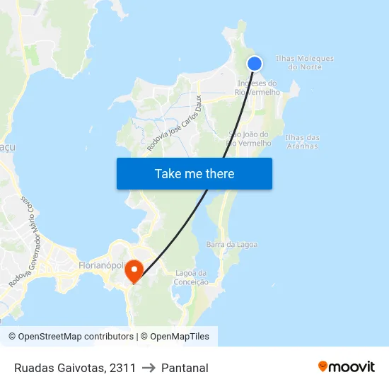 Ruadas Gaivotas, 2311 to Pantanal map