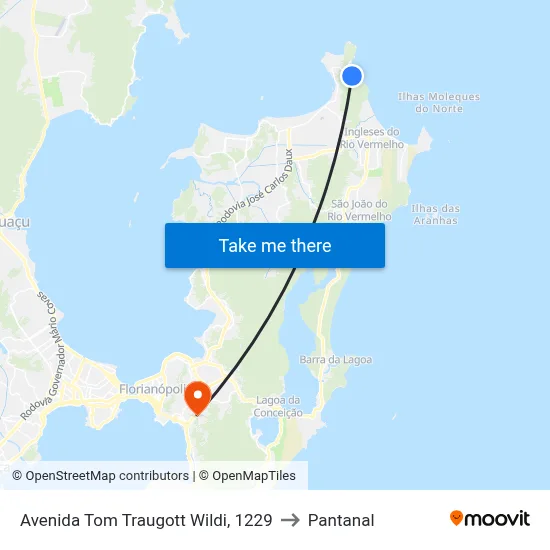 Avenida Tom Traugott Wildi, 1229 to Pantanal map