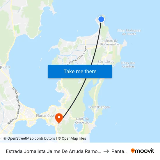 Estrada Jornalista Jaime De Arruda Ramos, 1972 to Pantanal map