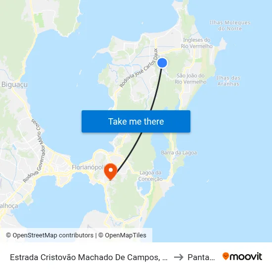 Estrada Cristovão Machado De Campos, 1537 to Pantanal map