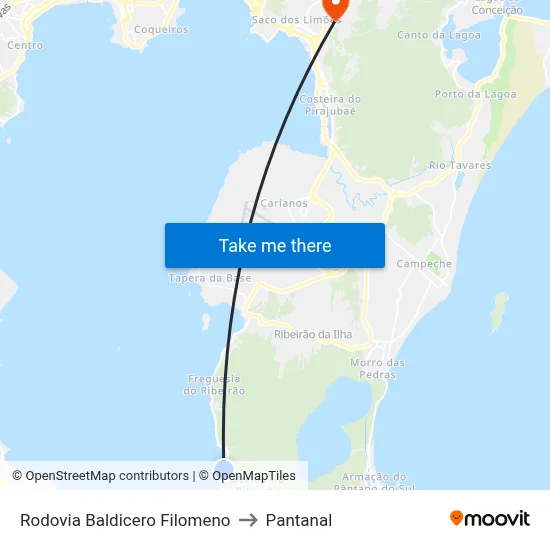 Rodovia Baldicero Filomeno to Pantanal map