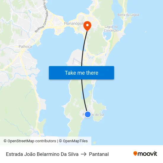 Estrada João Belarmino Da Silva to Pantanal map