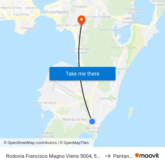 Rodovia Francisco Magno Vieira 5004, 5027 to Pantanal map