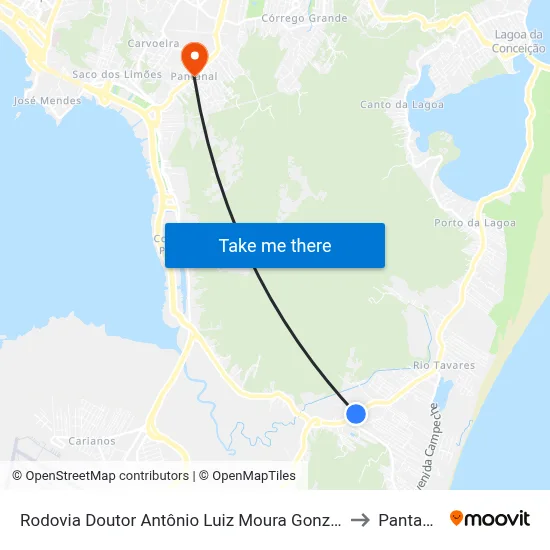 Rodovia Doutor Antônio Luiz Moura Gonzaga to Pantanal map