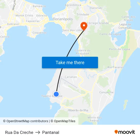 Rua Da Creche to Pantanal map