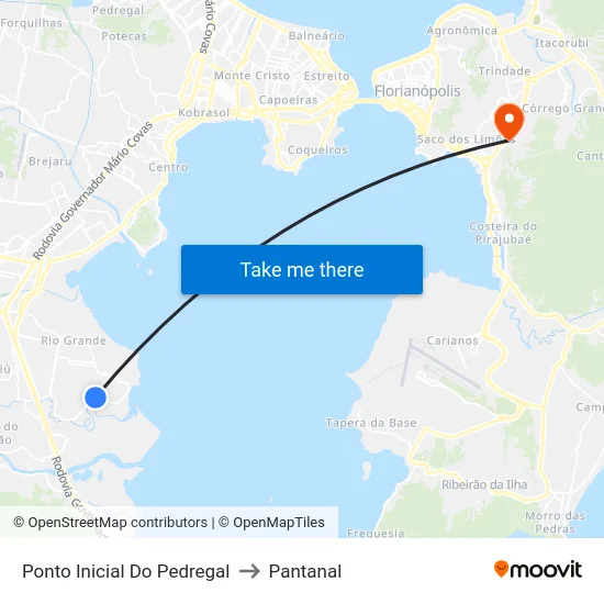 Ponto Inicial Do Pedregal to Pantanal map