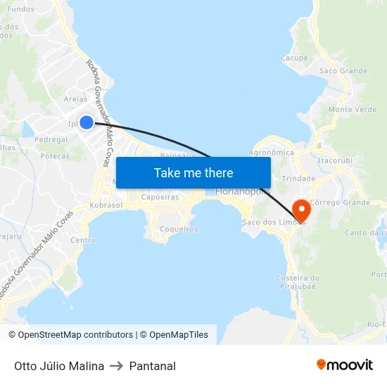 Otto Júlio Malina to Pantanal map