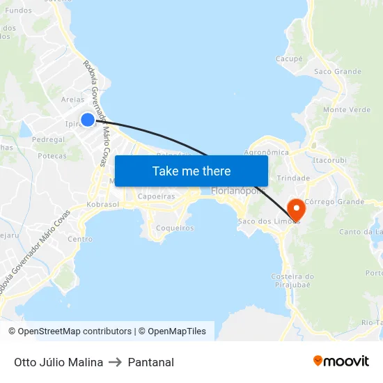 Otto Júlio Malina to Pantanal map