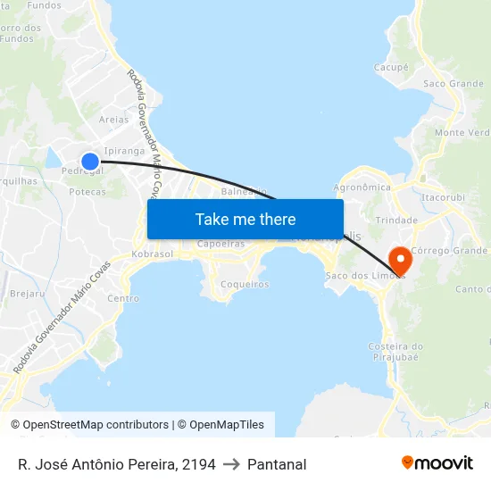 R. José Antônio Pereira, 2194 to Pantanal map