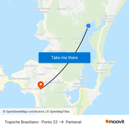 Trapiche Brasiliano - Ponto 23 to Pantanal map