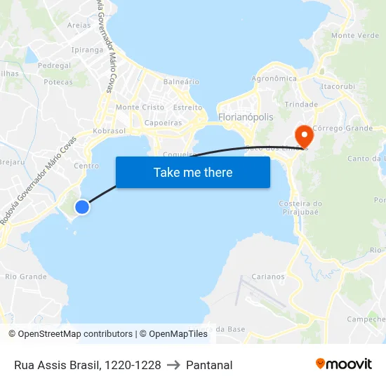 Rua Assis Brasil, 1220-1228 to Pantanal map