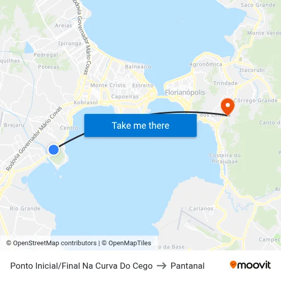 Ponto Inicial/Final Na Curva Do Cego to Pantanal map