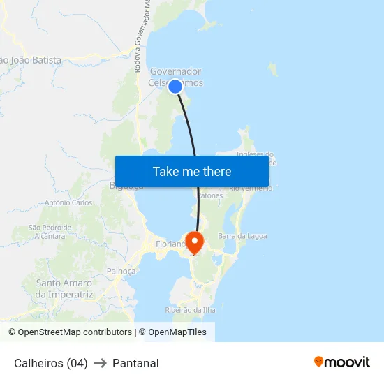 Calheiros (04) to Pantanal map