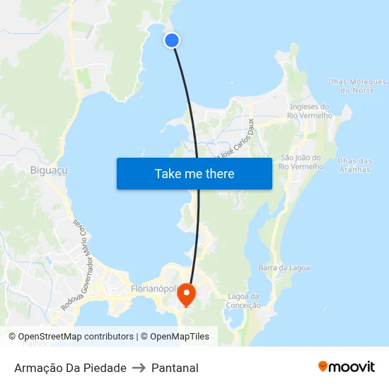 Armação Da Piedade to Pantanal map