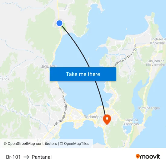 Br-101 to Pantanal map