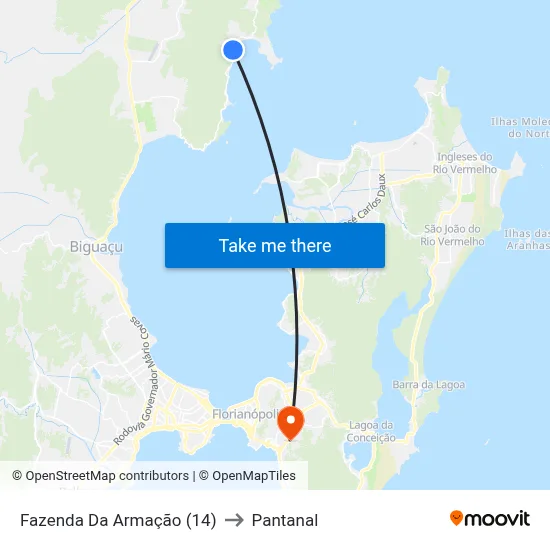 Fazenda Da Armação (14) to Pantanal map