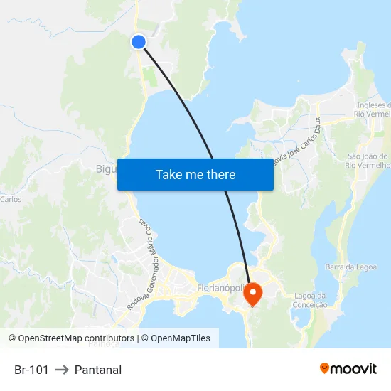 Br-101 to Pantanal map