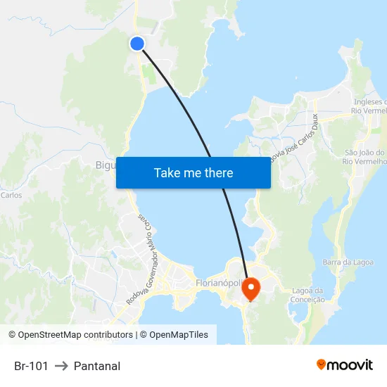 Br-101 to Pantanal map