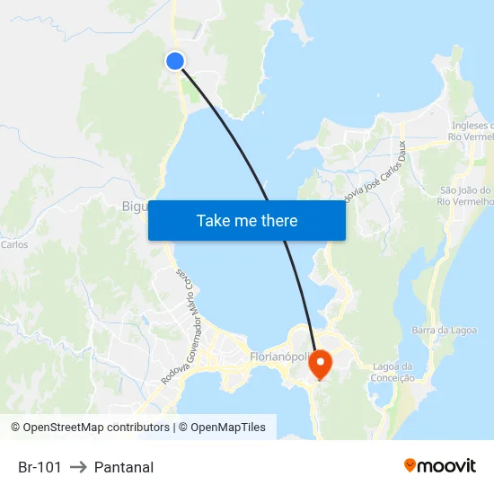 Br-101 to Pantanal map