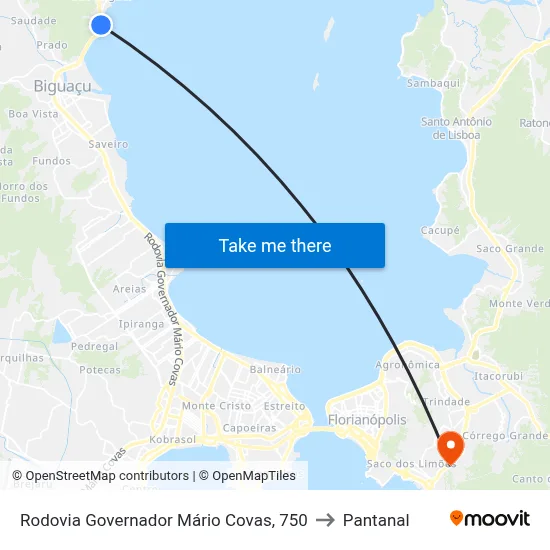 Rodovia Governador Mário Covas, 750 to Pantanal map
