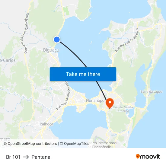 Br 101 to Pantanal map