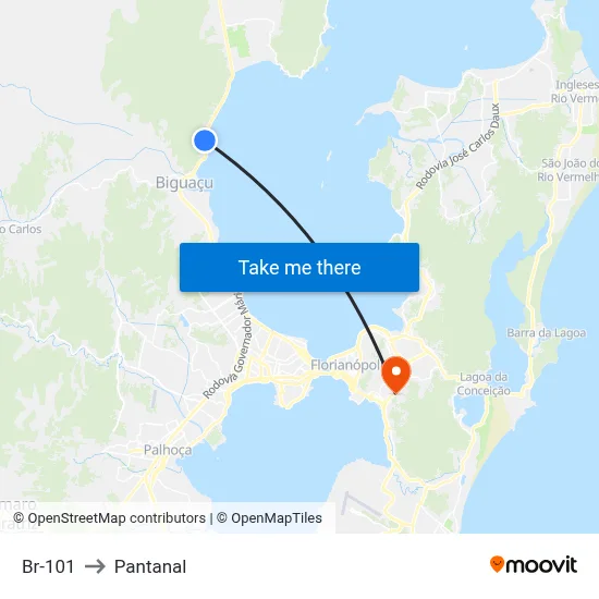 Br-101 to Pantanal map