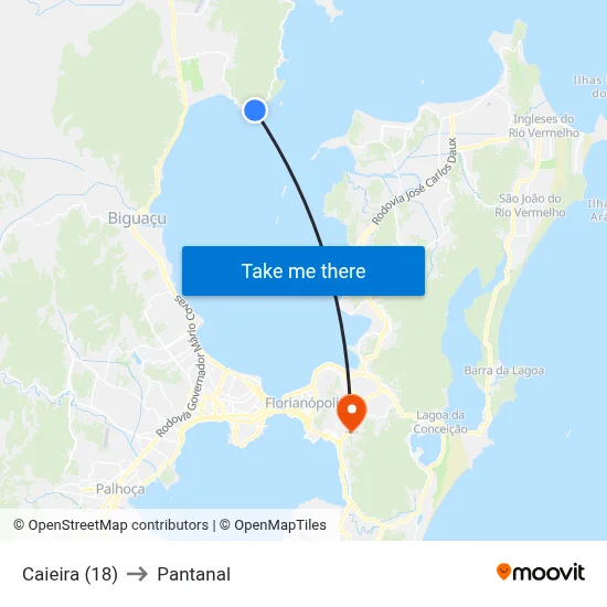 Caieira (18) to Pantanal map