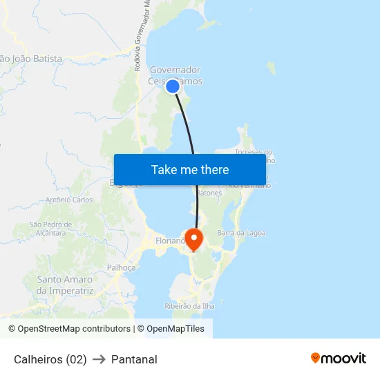 Calheiros (02) to Pantanal map