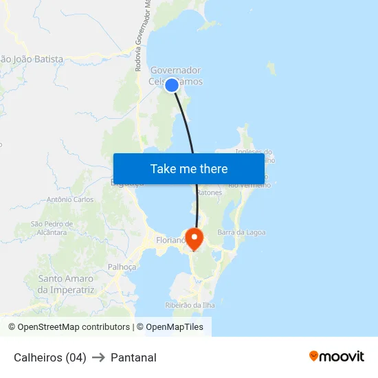 Calheiros (04) to Pantanal map