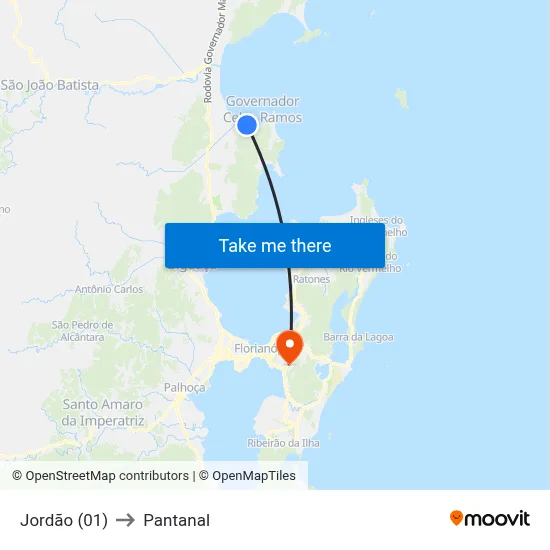Jordão (01) to Pantanal map