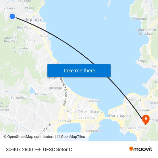 Sc-407 2800 to UFSC Setor C map