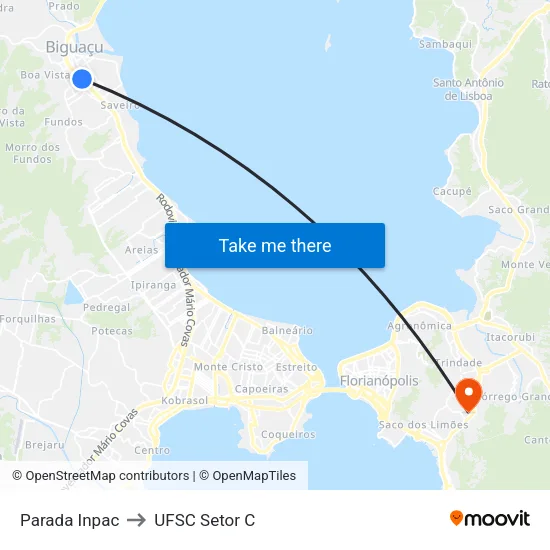 Parada Inpac to UFSC Setor C map
