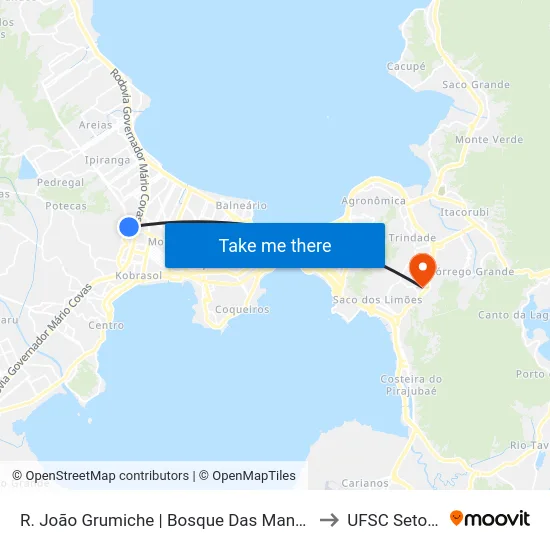 R. João Grumiche | Bosque Das Mansões to UFSC Setor C map