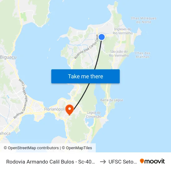 Rodovia Armando Calil Bulos - Sc-403, 899 to UFSC Setor C map