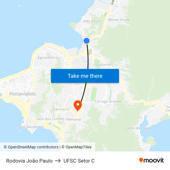 Rodovia João Paulo to UFSC Setor C map