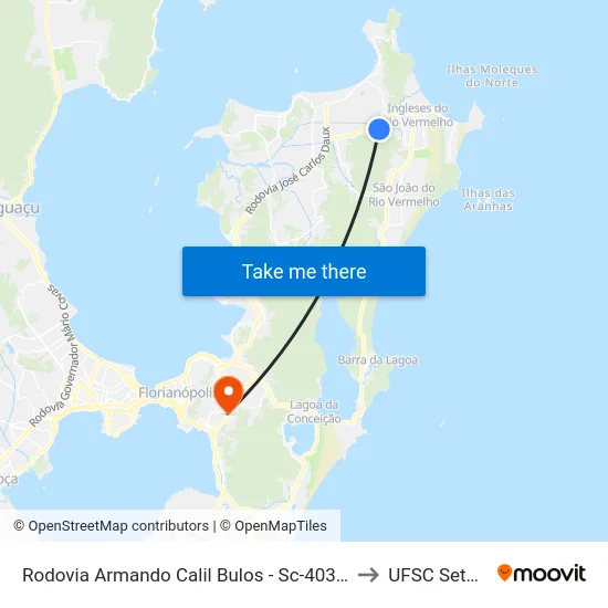 Rodovia Armando Calil Bulos - Sc-403, 2353 to UFSC Setor C map