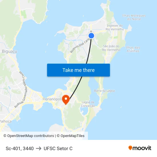 Sc-401, 3440 to UFSC Setor C map